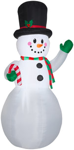 Load image into Gallery viewer, Gemmy 9&#39; AirblownInflatable Snowman w/Candy Cane
