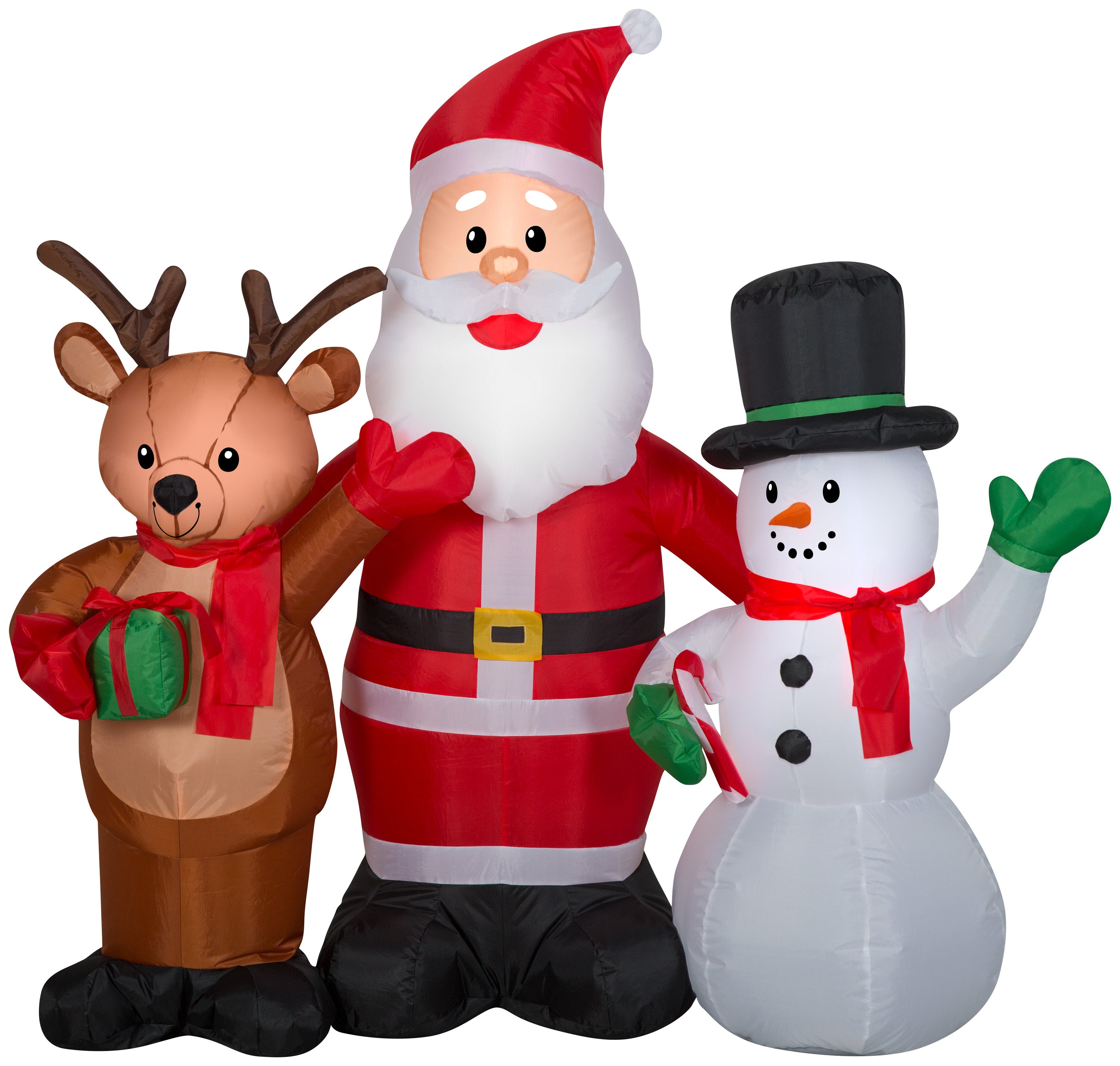 Gemmy 4.5' Airblown Inflatable Santa and Friends Scene