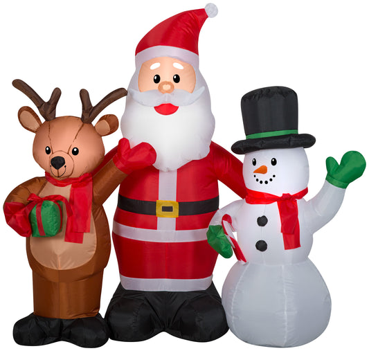 4.5' Inflatable Santa and Friends Scene