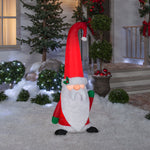 Load image into Gallery viewer, Gemmy Christmas Airblown Inflatable Mixed Media Gnome w/Curved Hat, 5 ft Tall, Multicolored
