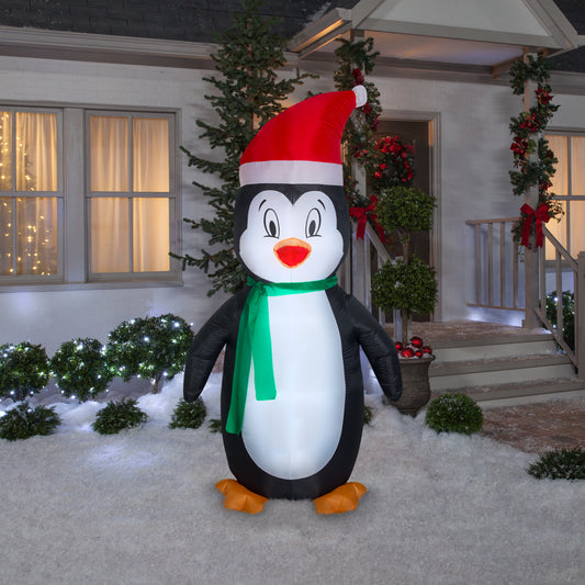 Christmas Inflatable 7' Penguin | Inflatable lifestyle
