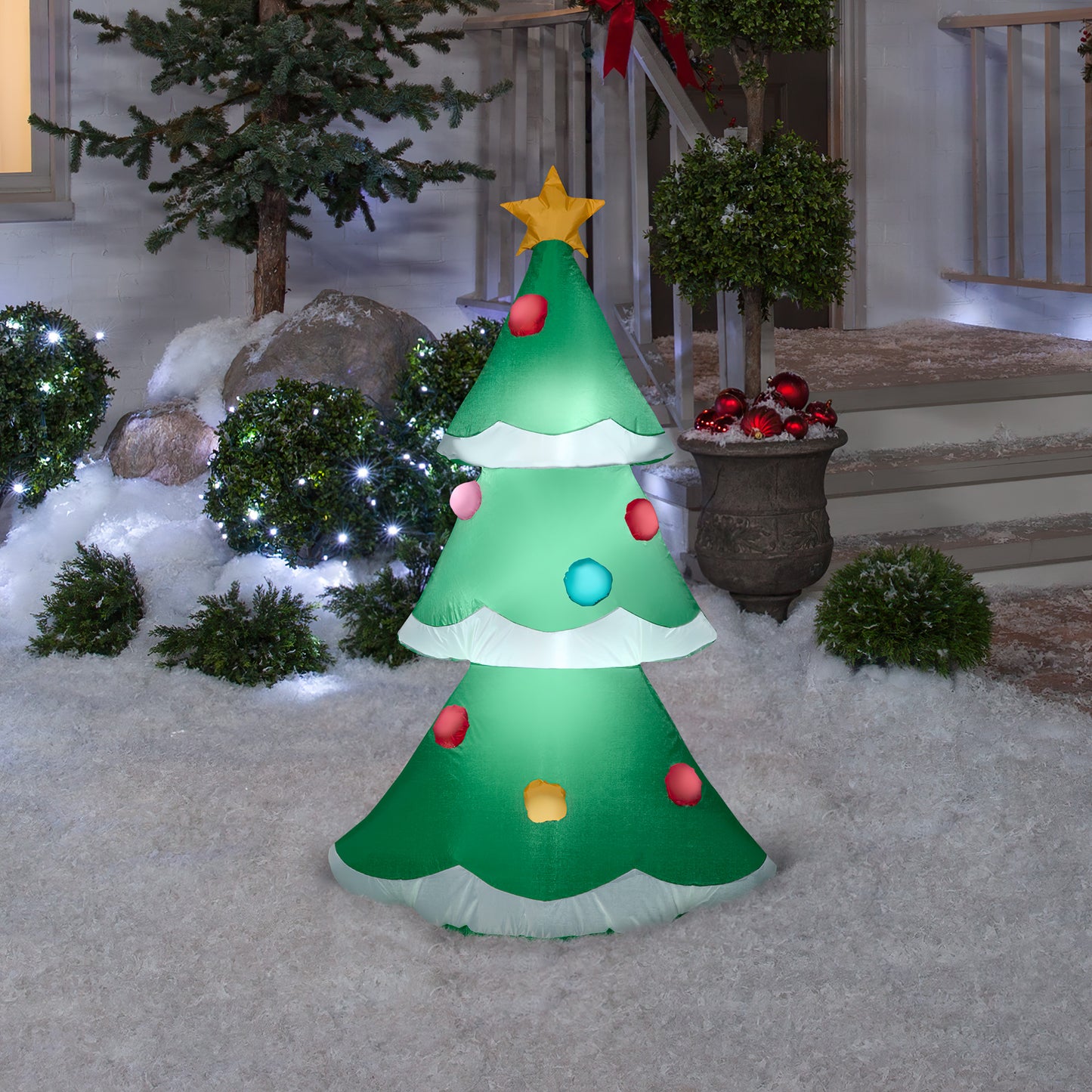 Christmas Inflatable Inflatable Christmas Tree, 4 ft Tall, green lifestyle