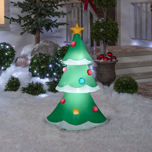 Gemmy Christmas Airblown Inflatable Inflatable Christmas Tree, 4 ft Tall, green