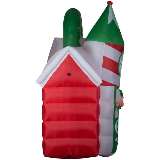 7.5' Animated Airblown-Santa's Workshop Scene image 2