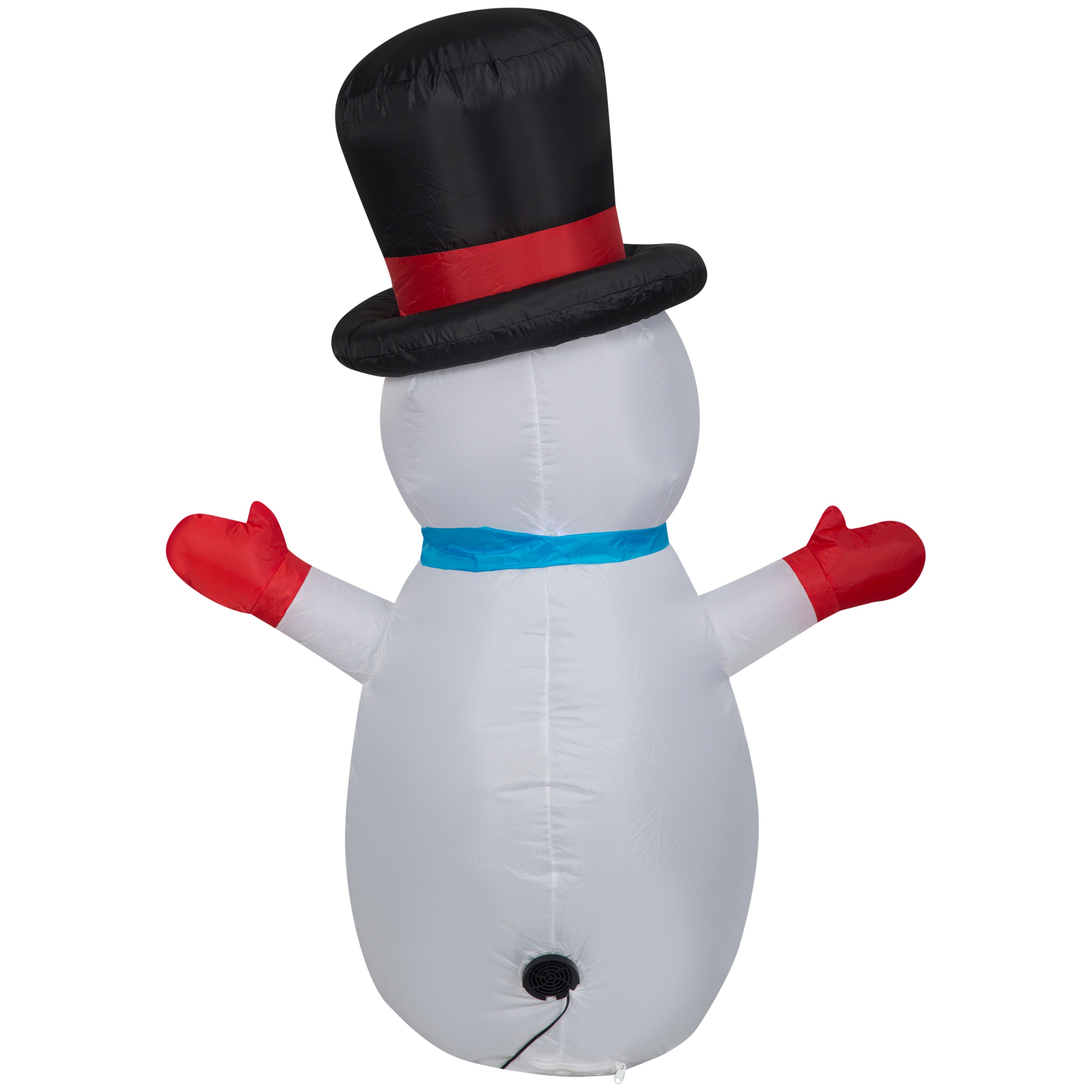 Gemmy Christmas Inflatable Little Snowman in Top Hat, 4 ft Tall, Multi