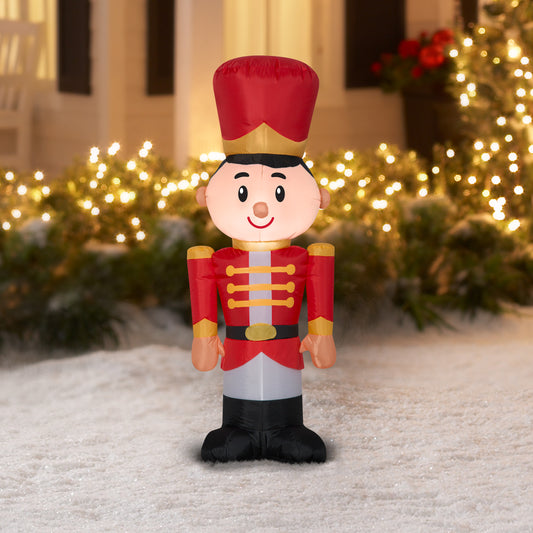 Christmas Inflatable Toy Soldier, 4 ft Tall, Red lifestyle