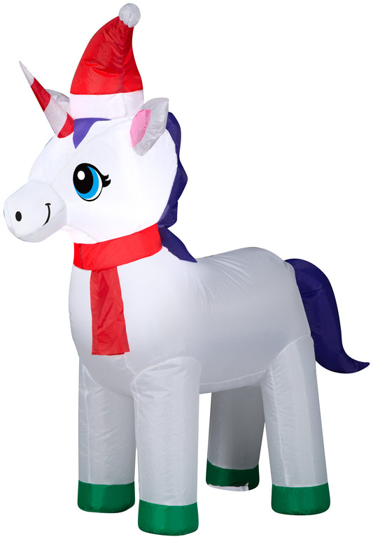 Christmas Inflatable Unicorn, 3.5 ft Tall, White