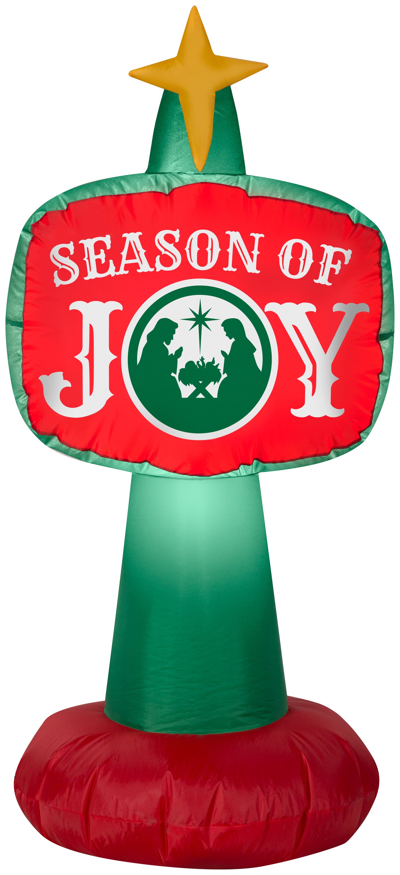 Christmas Inflatable Outdoor Season of Joy Sign, 3.5 ft Tall