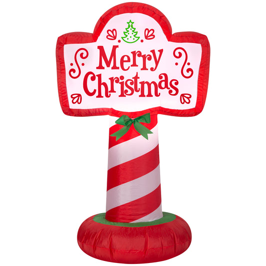 Christmas Inflatable Merry Sign , 3.5 ft Tall