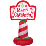Load image into Gallery viewer, Gemmy Christmas Inflatable Merry Sign  , 3.5 ft Tall, Multi
