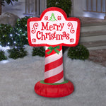 Load image into Gallery viewer, Gemmy Christmas Inflatable Merry Sign  , 3.5 ft Tall, Multi
