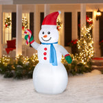 Load image into Gallery viewer, Gemmy Christmas Airblown Inflatable Snowman OPP, 7 ft Tall, White
