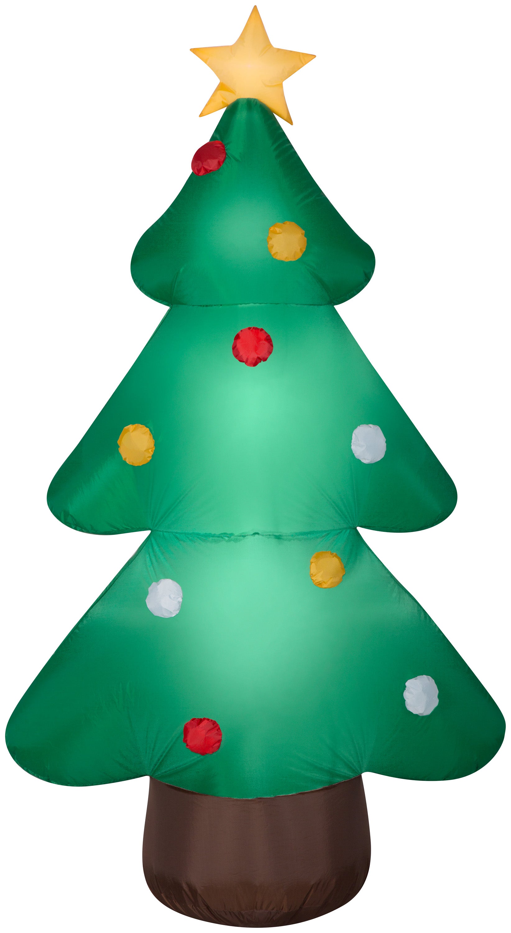 Gemmy Christmas Airblown Inflatable Tree OPP, 7 ft Tall, Green