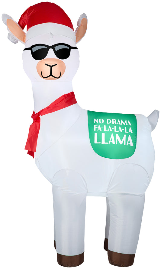 Christmas Inflatable Inflatable No Drama Fa La La La Christmas Llama, 6 ft Tall