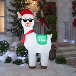 Load image into Gallery viewer, Gemmy Christmas Airblown Inflatable Inflatable No Drama Fa La La La Christmas Llama, 6 ft Tall
