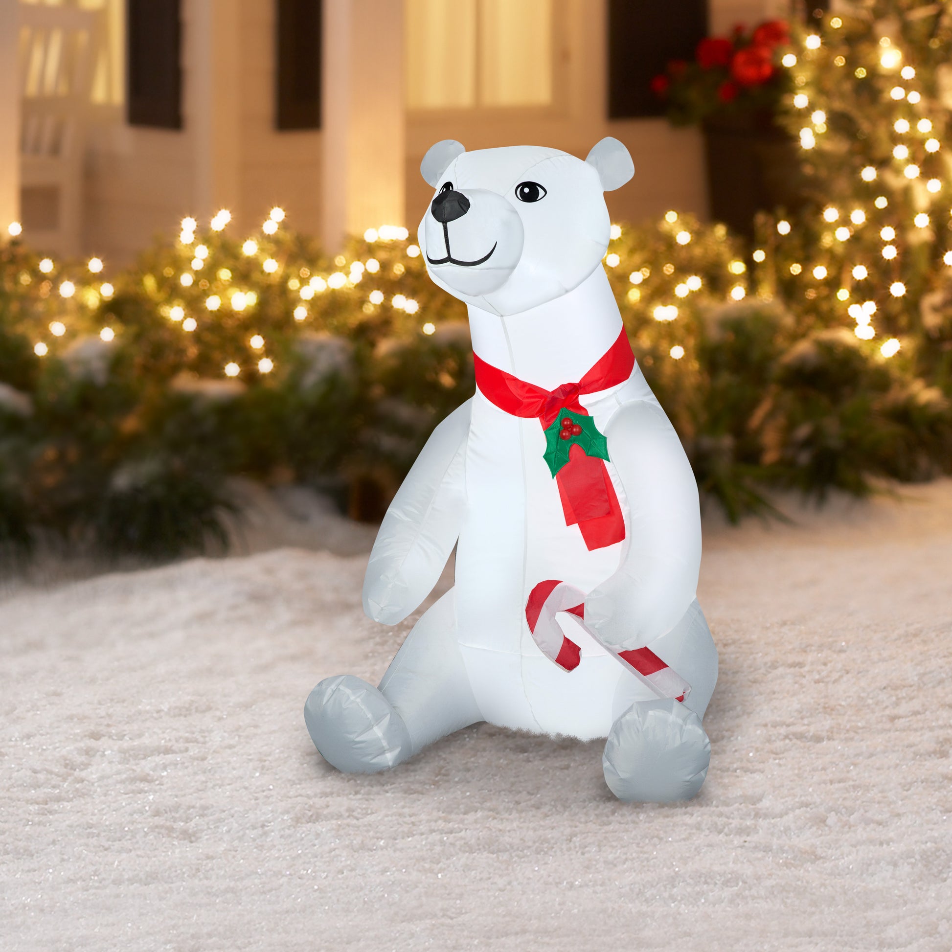 Christmas Inflatable Polar Bear, 3.5 ft Tall lifestyle