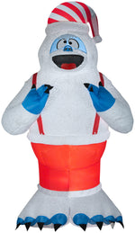 Load image into Gallery viewer, Gemmy 10.5&#39; Airblown Inflatable Mixed Media Fuzzy Plush Bumble in Suspenders
