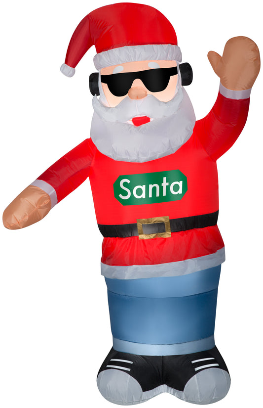 6' Animated Inflatable Swaying Santa w/Headphones