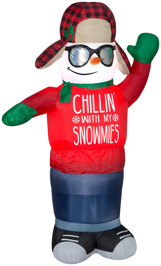 6' Animated Inflatable Swaying Chillin Snowman