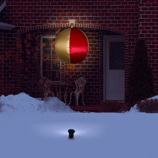4.5-Ft Hanging Velvet Ornament with External Spotlight Christmas Inflatable lifestyle
