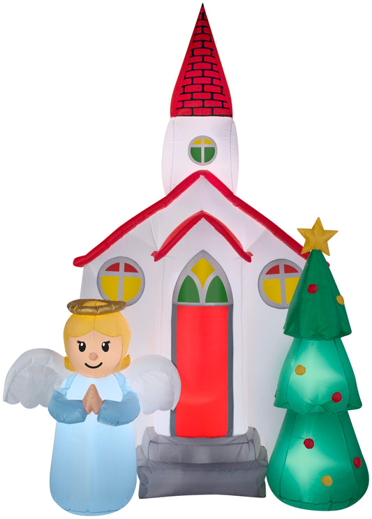7.5' Church Scene Christmas Inflatable