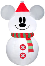 Load image into Gallery viewer, Gemmy Christmas Airblown Inflatable Mickey Mouse Snowman, 3.5 ft Tall, white

