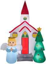 Load image into Gallery viewer, 7.5&#39; Airblown Church Scene Christmas Inflatable
