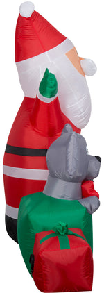 Load image into Gallery viewer, Gemmy Christmas Airblown Inflatable Inflatable Santa and Friends, 5 ft Tall, red
