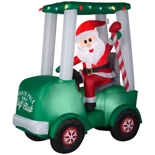 Airblown-Santa with Golf Cart Scene