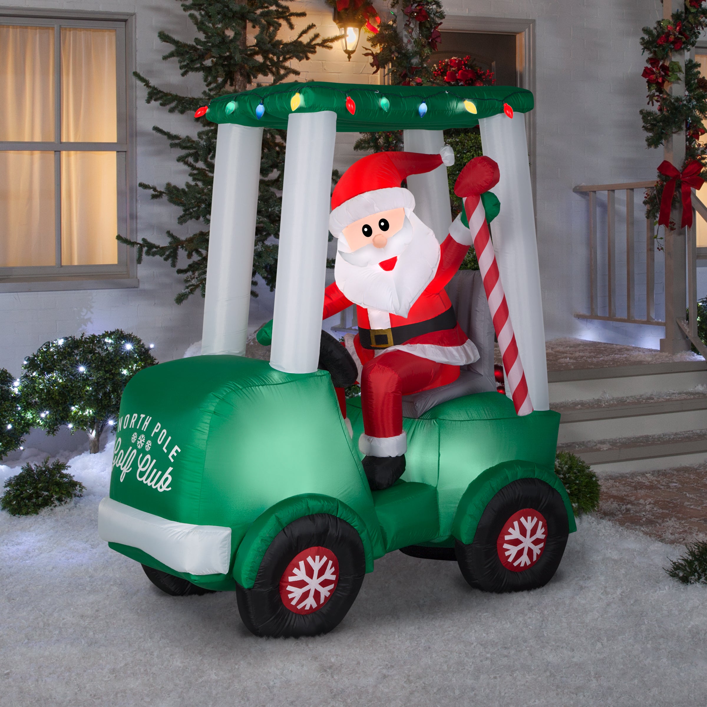 Airblown-Santa with Golf Cart Scene