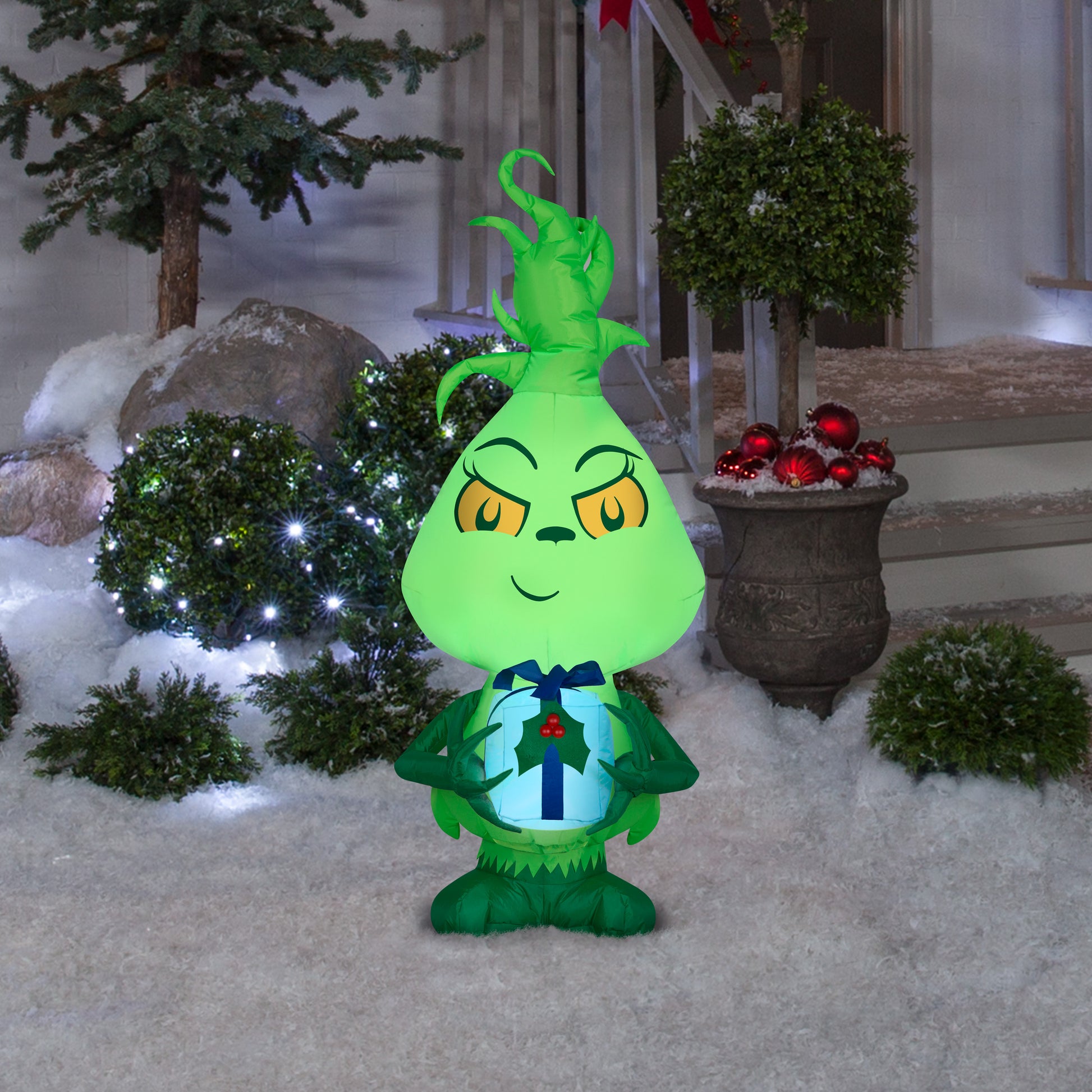 Christmas Inflatable Inflatable Little Grinch, 4 ft Tall, green lifestyle