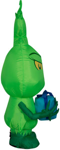Gemmy Christmas Airblown Inflatable Inflatable Little Grinch, 4 ft Tall, green