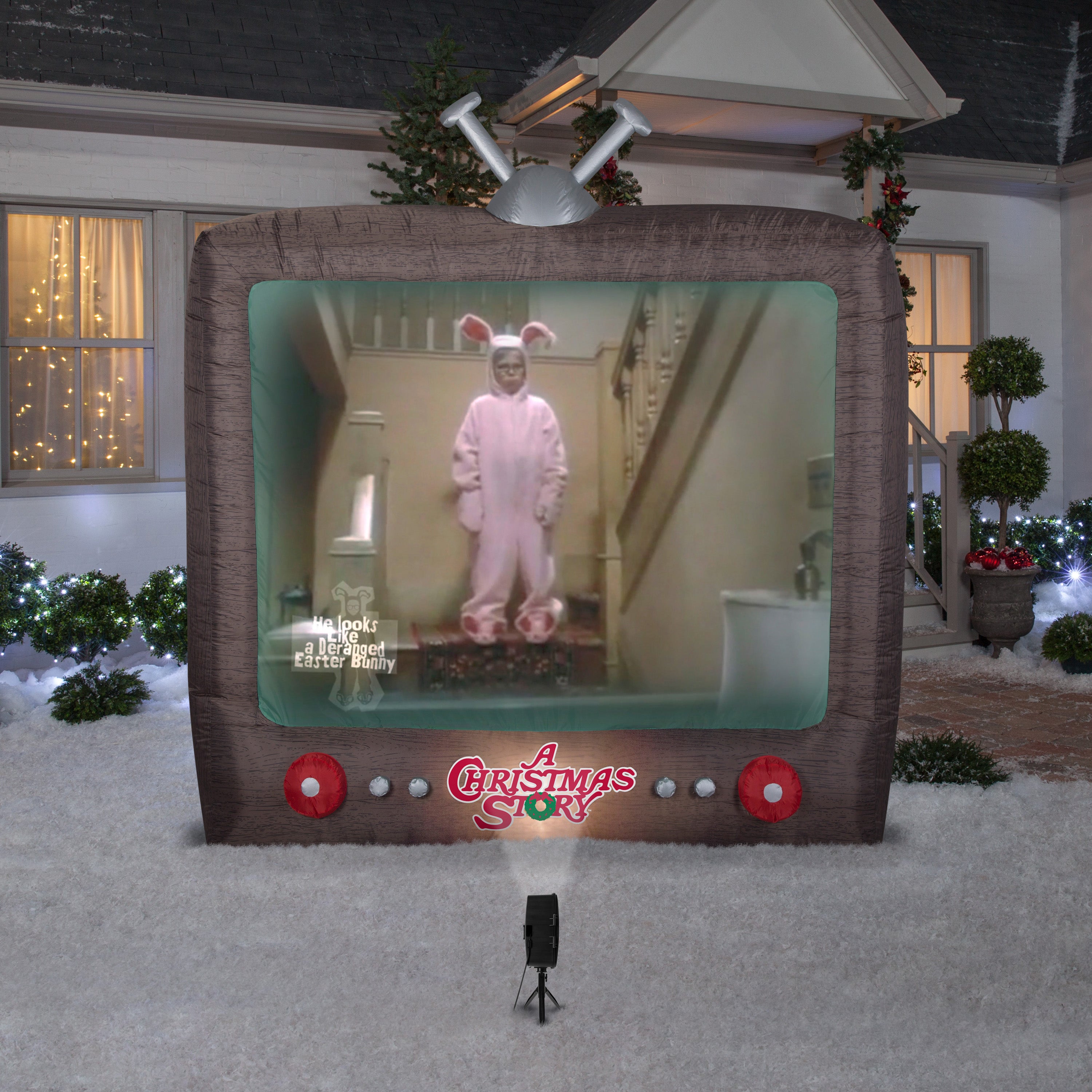 Gemmy 8' Living Projection Airblown Inflatable A Christmas Story