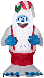 Load image into Gallery viewer, Gemmy Christmas Airblown Inflatable Bumble in Suspenders Rudolph, 3.5 ft Tall, white
