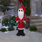 Load image into Gallery viewer, Gemmy Christmas Airblown Inflatable Jack Skellington in Santa Outfit Disney, 4 ft Tall, Red
