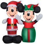 Load image into Gallery viewer, Gemmy Christmas Airblown Inflatable Santa Mickey and Minnie Scene Disney, 4 ft Tall
