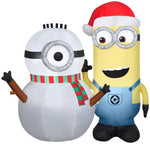 Load image into Gallery viewer, Gemmy Christmas Airblown Inflatable Kevin Building Snowman Scene Universal, 5 ft Tall, White
