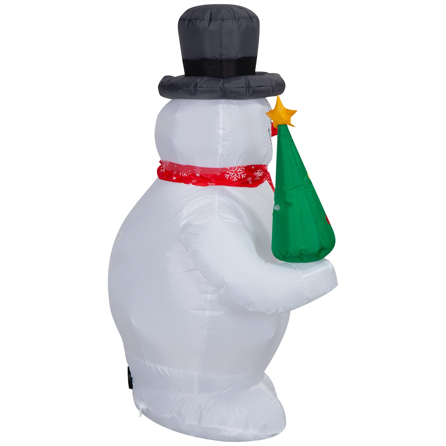 3.5-Ft Frosty the Snowman with Tree and Snowflake Scarf Christmas Inflatable image 4