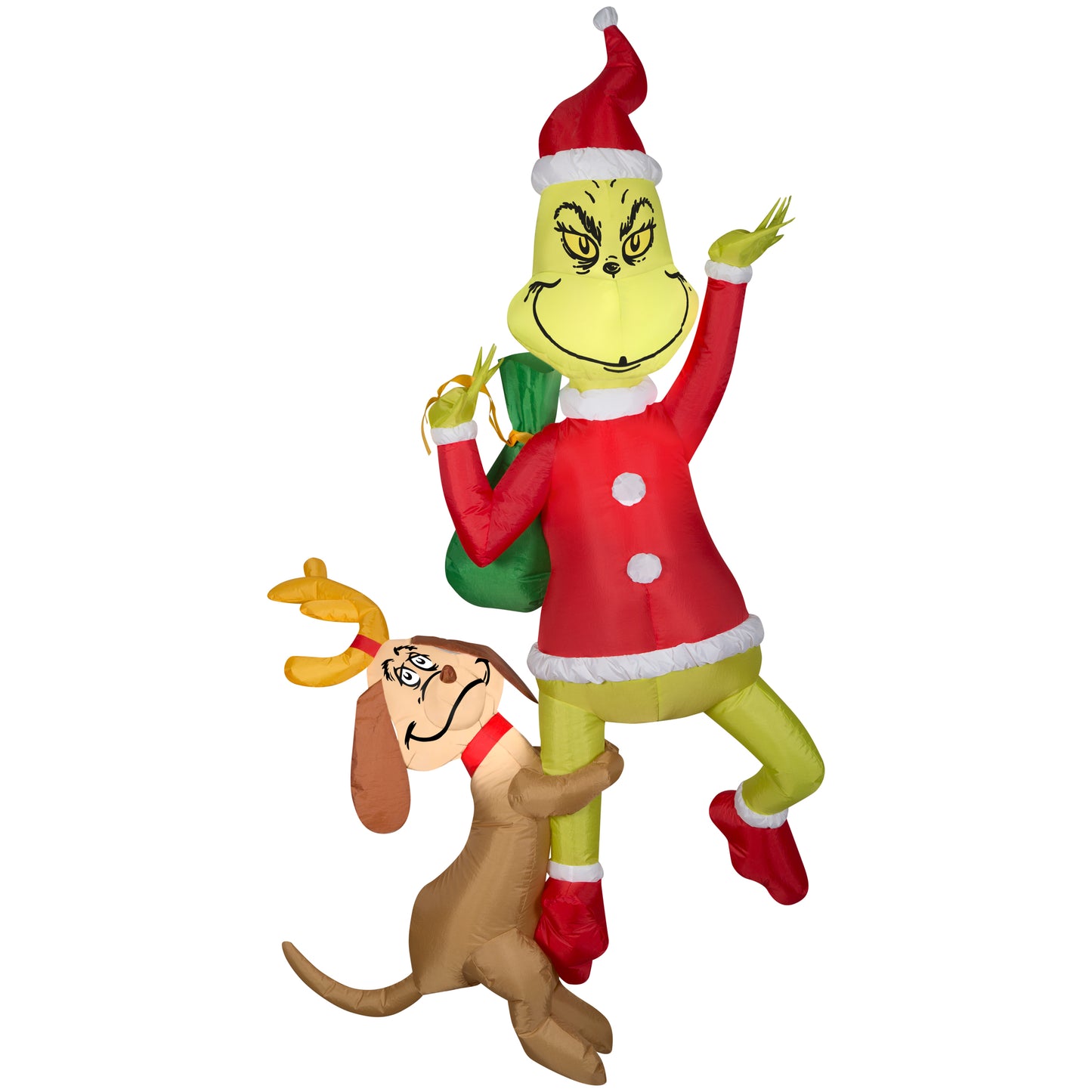 6-Ft Hanging Grinch with Max Christmas Inflatable