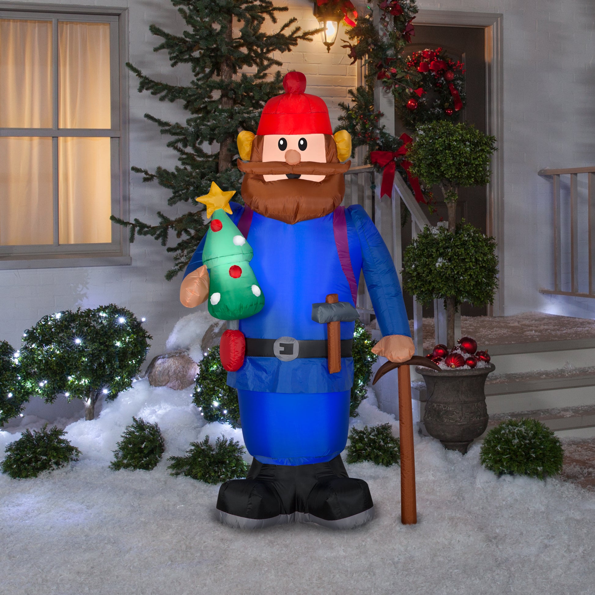 6' Inflatable Yukon Cornelius with Tree lifestyle