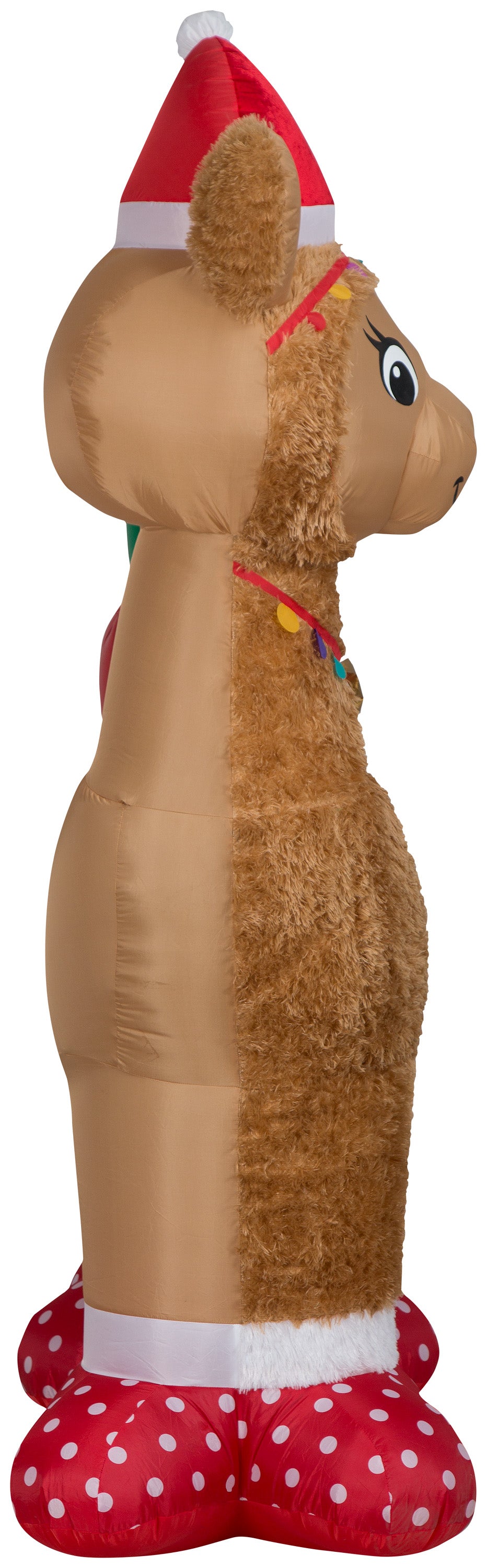 Gemmy Christmas Airblown Inflatable Mixed Media Luxe Alpaca, 7 ft Tall, Multi