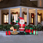 Load image into Gallery viewer, Gemmy Christmas Airblown Inflatable Santa and Toys Collection Scene, 4 ft Tall, Red
