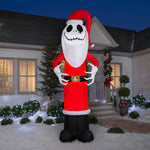 Load image into Gallery viewer, Gemmy Giant Christmas Inflatable Jack Skellington in Santa Outfit, 10 ft Tall, Multi
