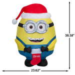 Load image into Gallery viewer, Gemmy Airblown Minions Otto with Stocking Christmas Inflatable, 3-Ft, LED Yard Decor
