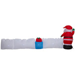 Load image into Gallery viewer, Gemmy Christmas Inflatable &quot;Merry Christmas&quot; Sign with Santa, 3 ft Tall, Multi
