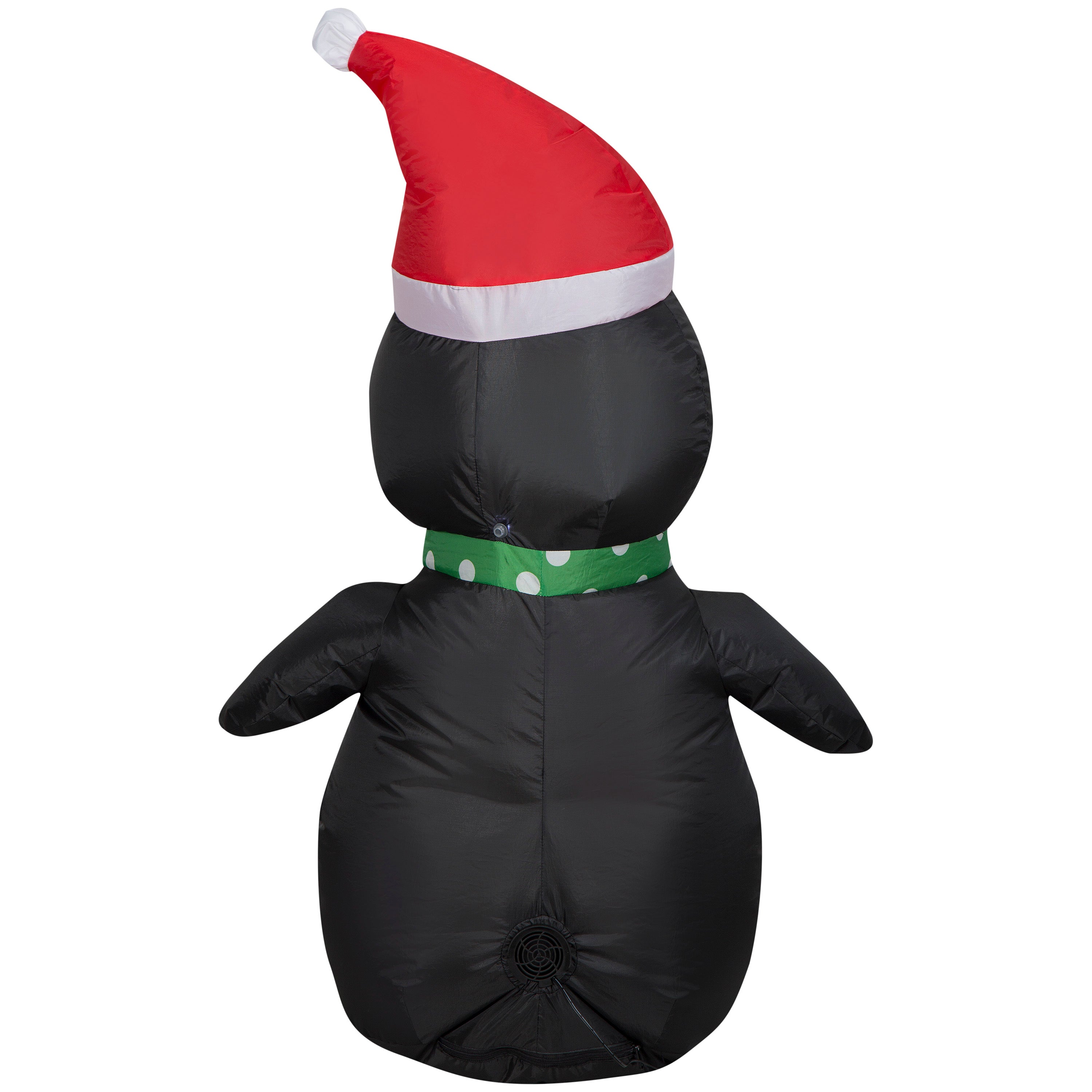 Gemmy Christmas Inflatable Penguin in Santa Hat, 3.5 ft Tall, Multi