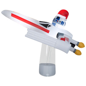 Gemmy Christmas Inflatable Star Wars X Wing with R2 D2™, 6 ft Tall, Multi