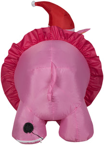 Gemmy Christmas Airblown Inflatable Hippo w/Pink Tutu, 2.5 ft Tall, Pink