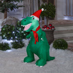 Load image into Gallery viewer, Gemmy Christmas Airblown Inflatable T Rex, 3.5 ft Tall, green
