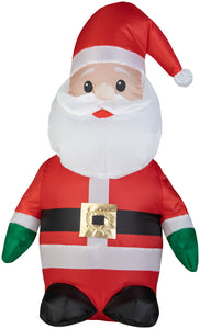 Gemmy Airdorable Christmas Airblown Inflatable Santa,  Tall, Multicolored
